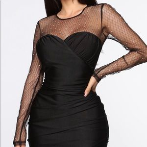 Fashion Nova Black Long Sleeve Dress